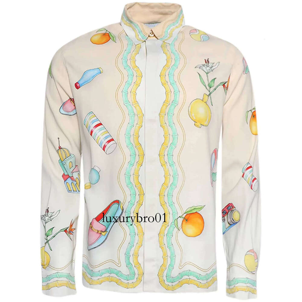 Casas Blanca Tshirts Designer Print Short Sleeve Shirt, Casablancaly Button Up Loose Fit Top For Men And Women 118