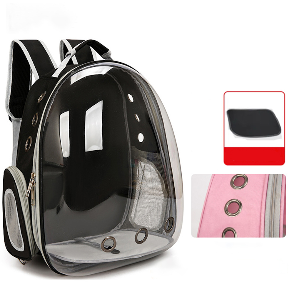 Beni Pet Breathable Transparent Shell Cat Backpack - Portable Double Shoulder Pet Carrier