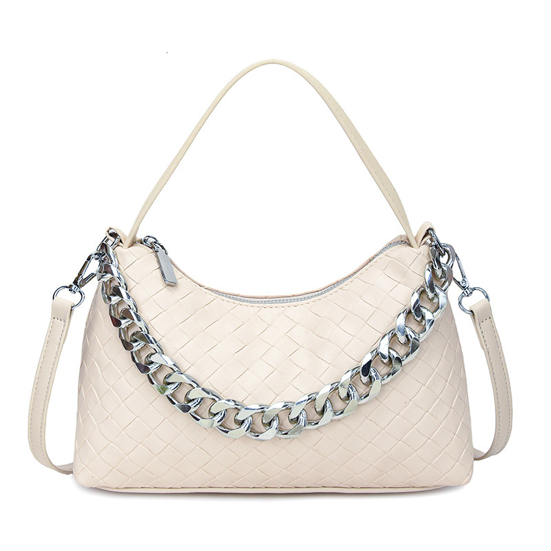 Luxury Brand Designer Bag 2025 New Cross-Border Women's Bag Handheld Crossbody Bag Internet Celebrity Stylish Pillow Bag Woven Chain Single Shoul