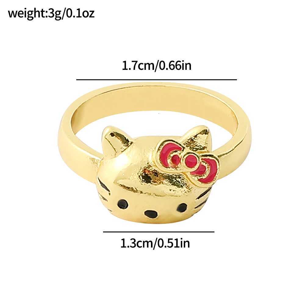 Sanrio Hello Kitty Rings Women Cartoon Simple Trendy Rings Sweet Girl Ring Holiday Gift for Friends w250716