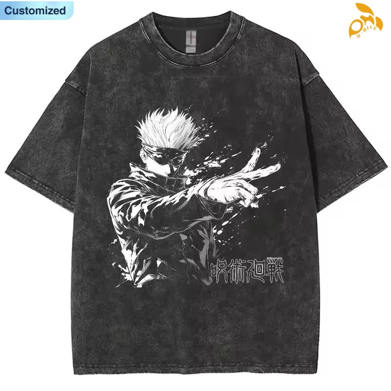Free shipping for Men's T Shirts Anime Berserk T-shirts Oversized Vintage Washed Griffith Shirt Summer Short Sleeve Retro Manga Guts Kenpuu Denki