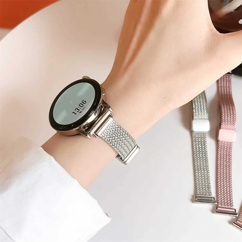 20 mm Luxury Metal Magnetic Strap for Samsung Galaxy 6 44 40mm 5pro active2 Gear s3 Bracelet for Huawei gt2/3 Belt watchband Y250712