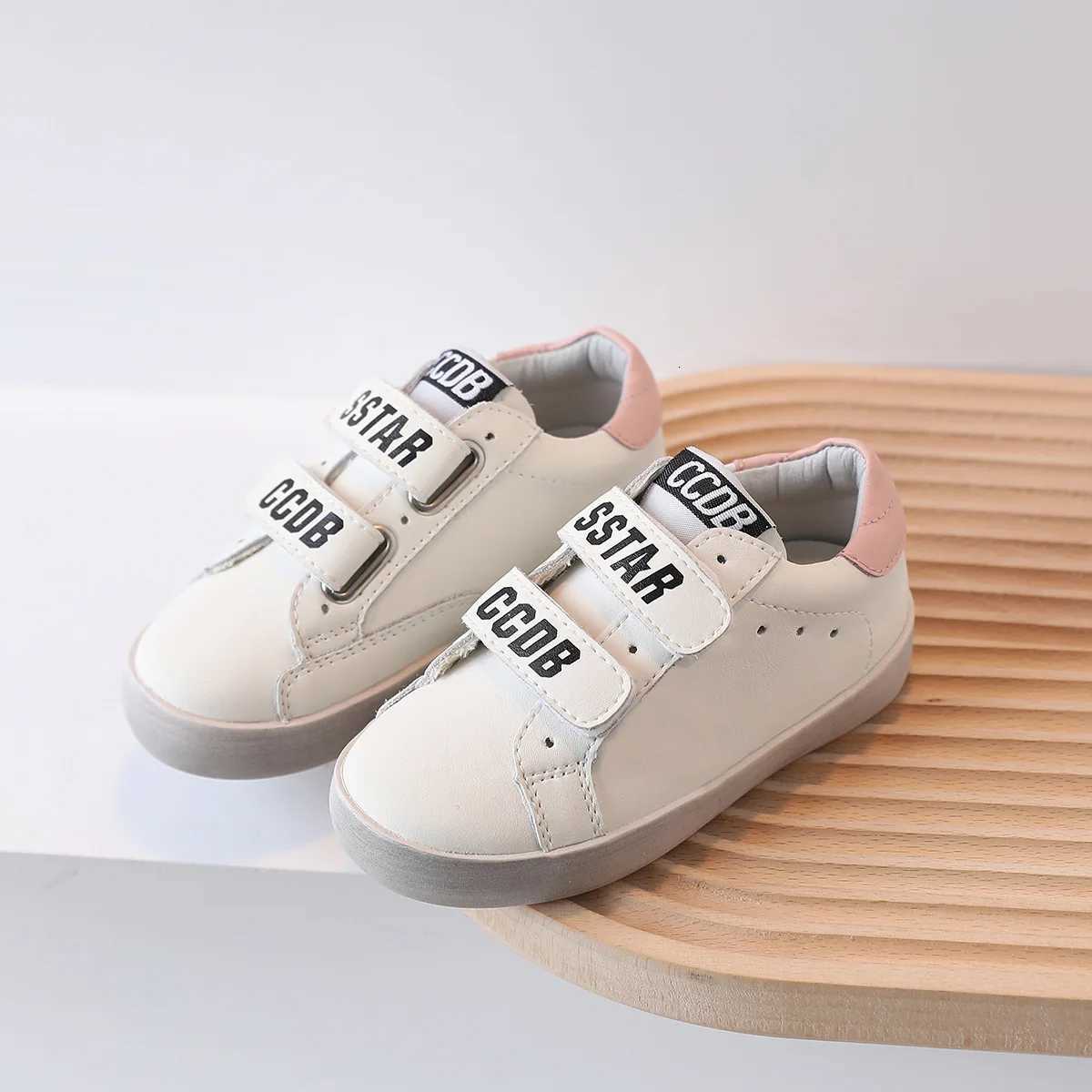 2025 Autumn Childrens Boys Girls Genuine Leather Sequin Magic Sticker Dir Sneakers Kid Toddler Casual Flats Single Shoes XJ250712