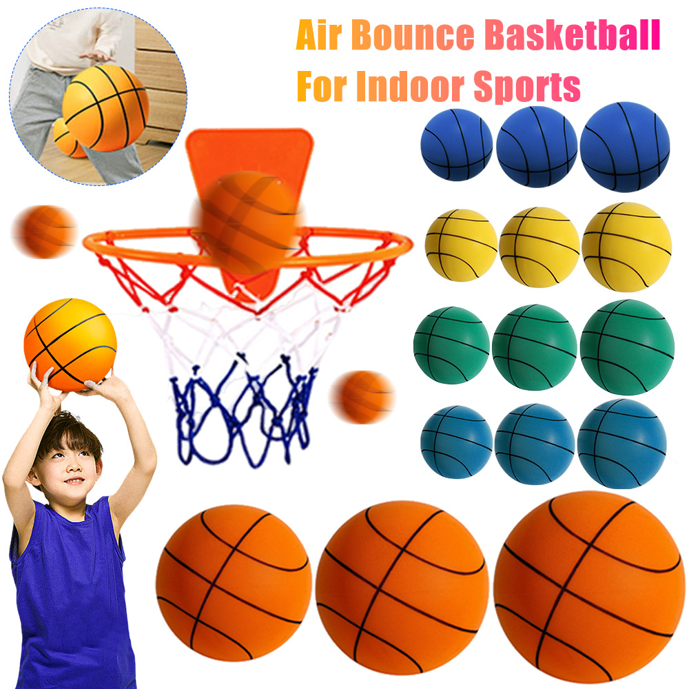 18/21/24CM Silent Basketball Indoor Basketball Hoop High-Resilience Bouncing Mute Ball Squeezable Indoor Sports Quiet Basketball