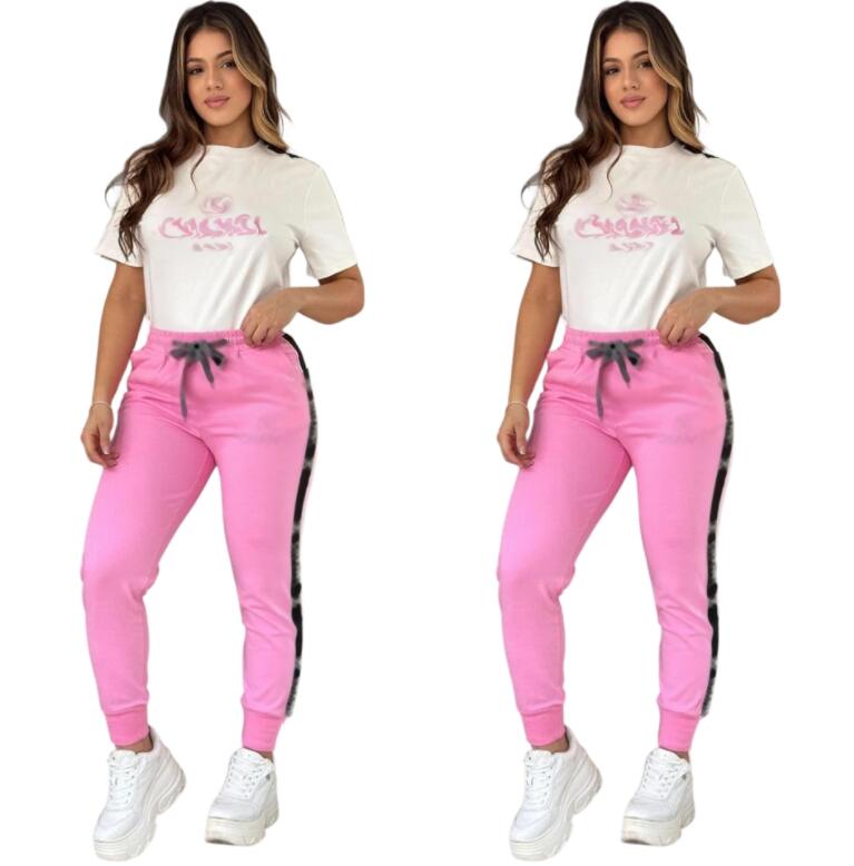 designer Tracksuits Womens Printed Sportswear Luxury Round neck T shirts and jogging pants Casual Sports Set autumn 2-Piece Jogging Set