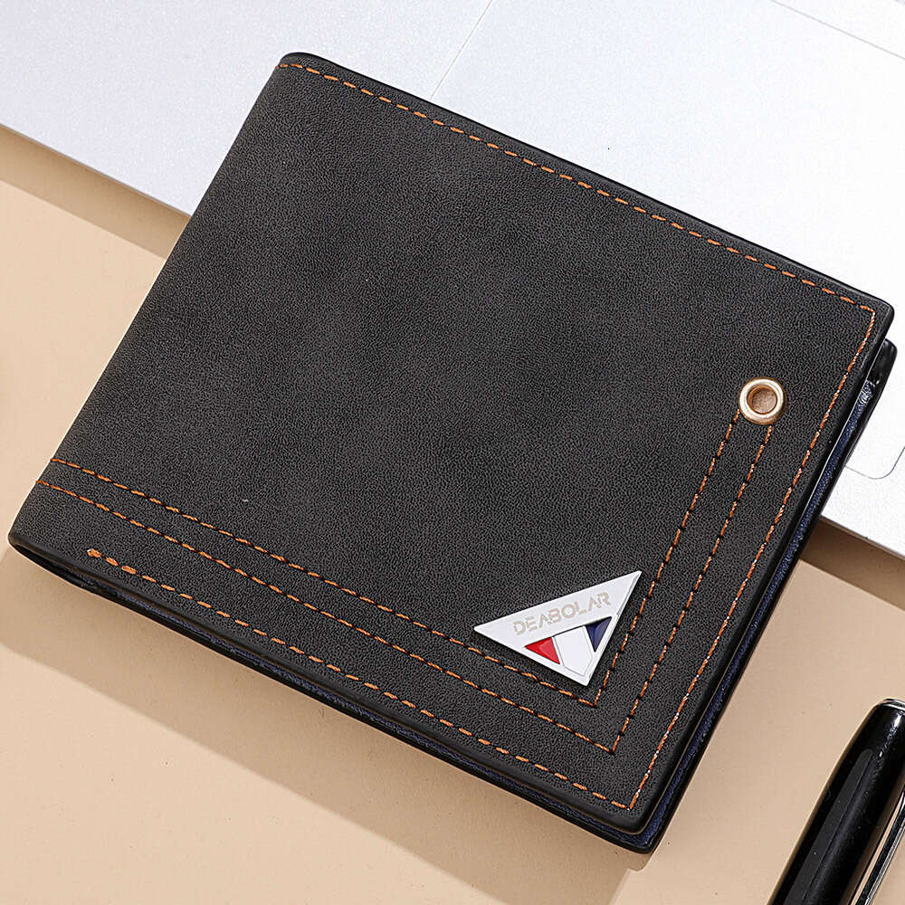 Men's New Multi-Card Slot PU Nubuck Leather Large Capacity Horizontal Wallet wallet designer mens wallet wallet designer mens wallet wallet desig
