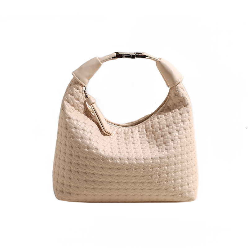 Luxury Brand Designer Bag French Niche Woven Pattern Handbag For Women 2025 Spring Summer Simple Versatile Dumpling Bag Commuting Textured Crossbody B