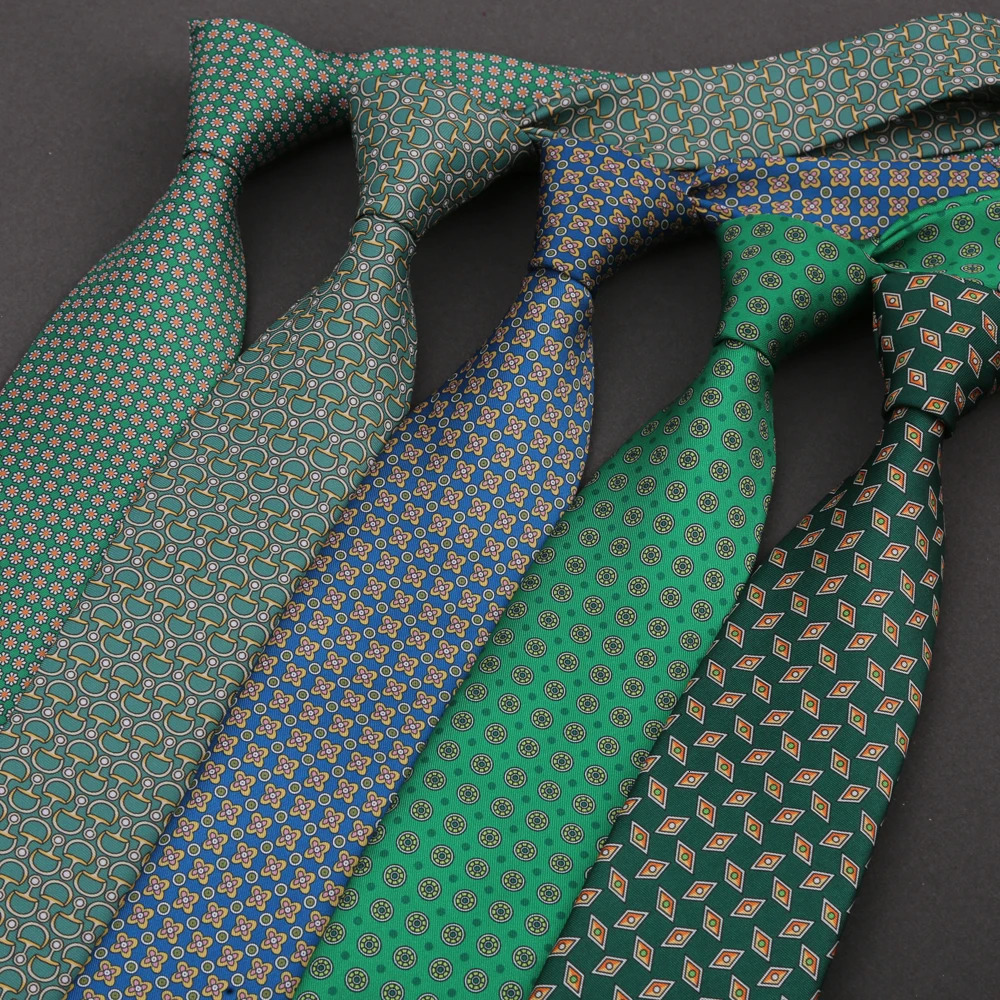 8CM Printing Ties For Men Necktie Paisley Floral Scarf Tie For Groom Business Wedding Party 250711