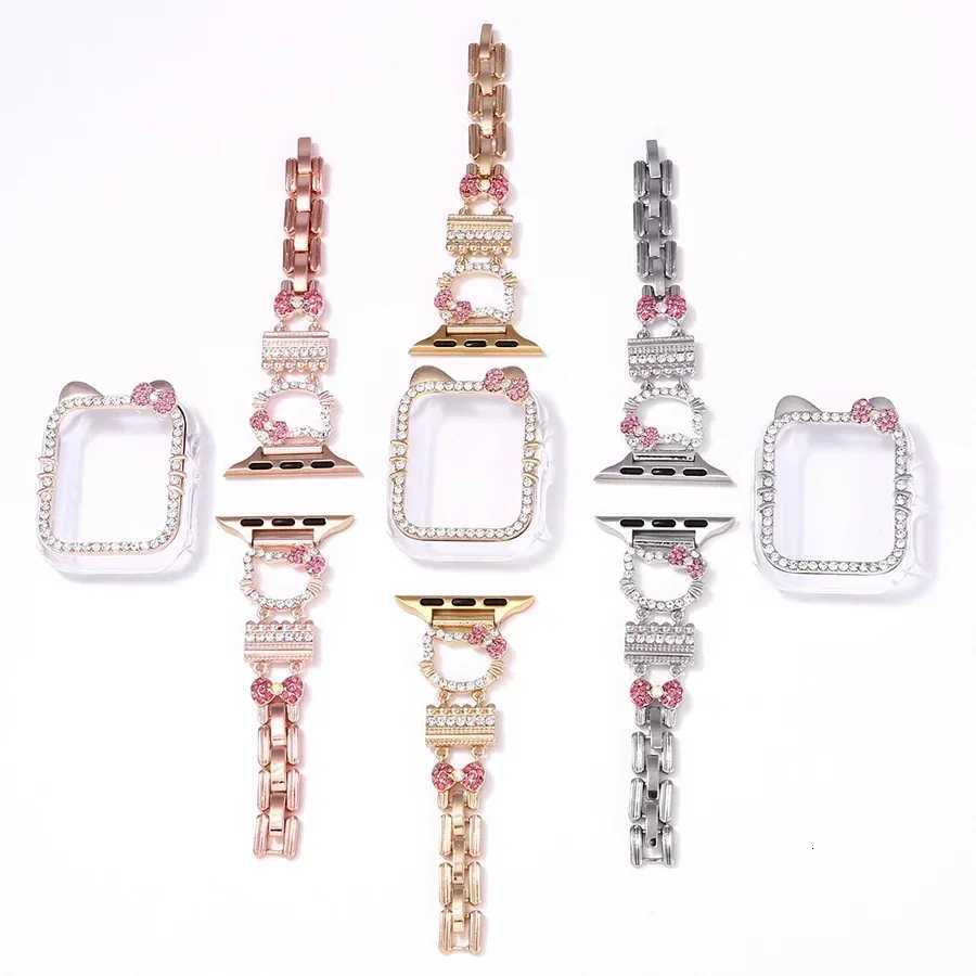 Bling Cartoon For ple tra Series 38/40/41mm Str Girls Birthday Gift Suitable For I 42/44/45mm Case watchband Y250712