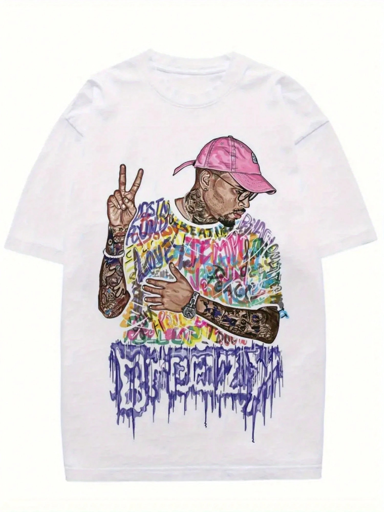 New Popular Chris Brown Signature T-shirt Cotton Unisex S-4XL Tee Summer Casual Men's T-shirt Hip Hop Streetwear Men Clothing