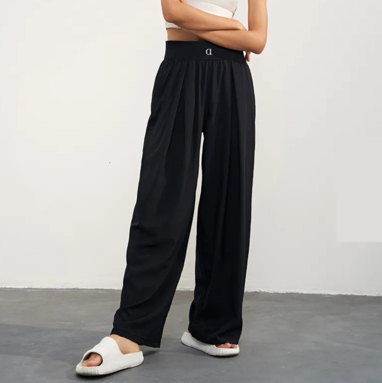 Women Yoga Wear Jogging Loose Wide Leg Joggers Stretchy High Waist Training Strap Pants 6 Colors 74b