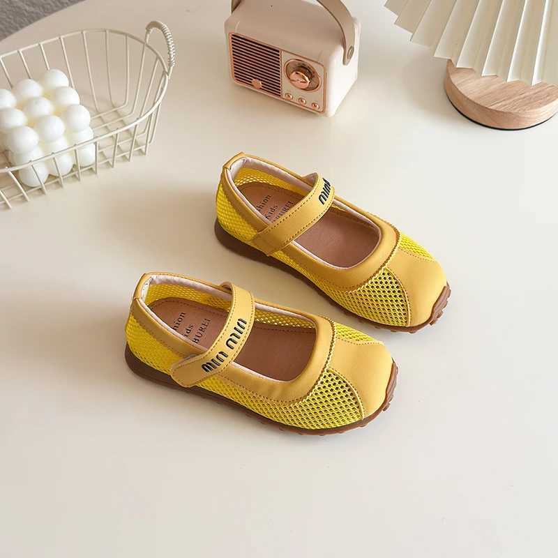 2025 Summer Childrens Girls Single Mesh Breathable Soft Soled Ballet-sle Shallow-mouth Single Shoes Kids Toddler Flat Shoes XJ250712