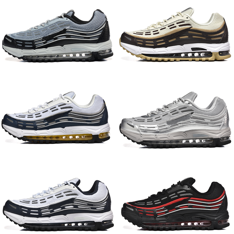 Classic Running Shoes Men Cushion 97 Trainers Outdoor Triple Black White Silver Bullet South Beach Outdoor Sneakers Sports Shoes 97s Size 40-46