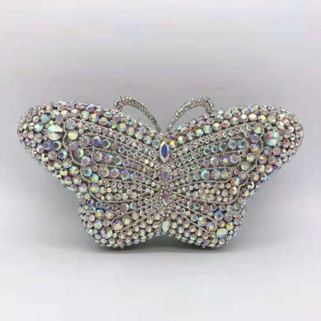 XIYUAN Butterfly RedBlue Clutch Bag Women Party Wedding Bride Evening Purse Rose Gold Fashion Day Clutches Bags 250703