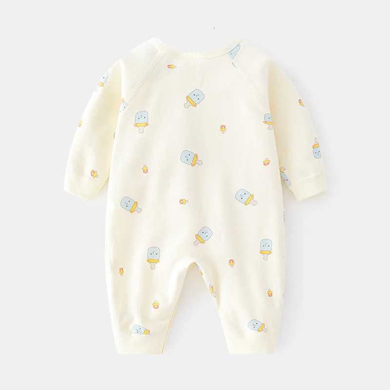 Cotton Newborn Baby Girl Boy Romper Print Infant Jumpsuit Casual Newborn Clothes For Girls Boys Spring Autumn Clothing New 0-6M XJ250712