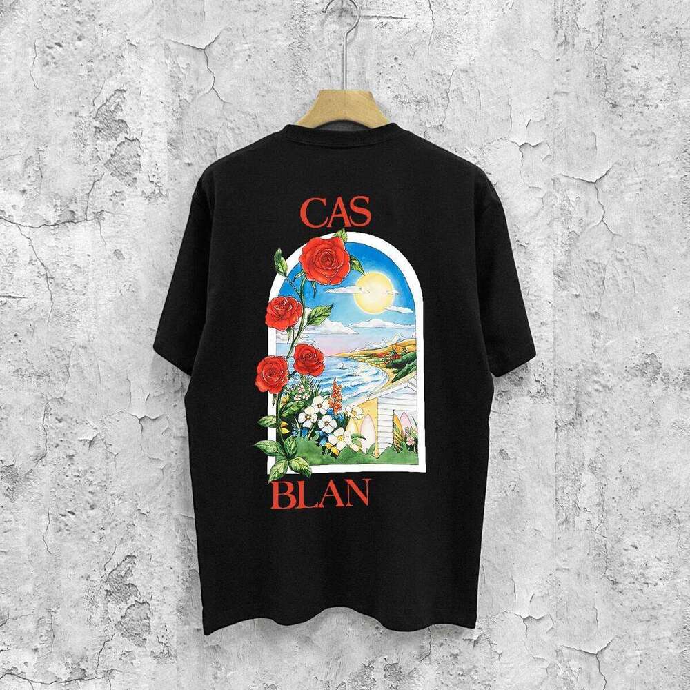 casablancos tshirt Designer casas blanca tshirts Men casas blanco T Shirt Set Summer Mens Womens casablancatshirts Loose Tees Casablancaly Tshirt 009