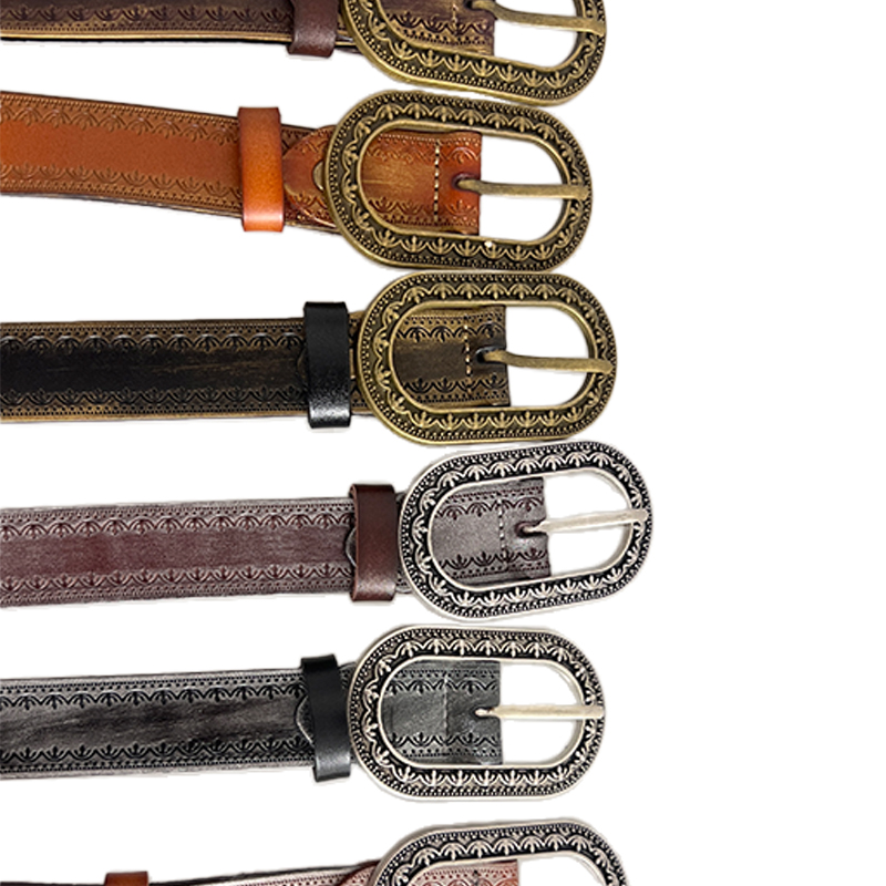 Fashion Pieces Gradient Leather Belt Belt Womens Trend Niche Dark Gradient