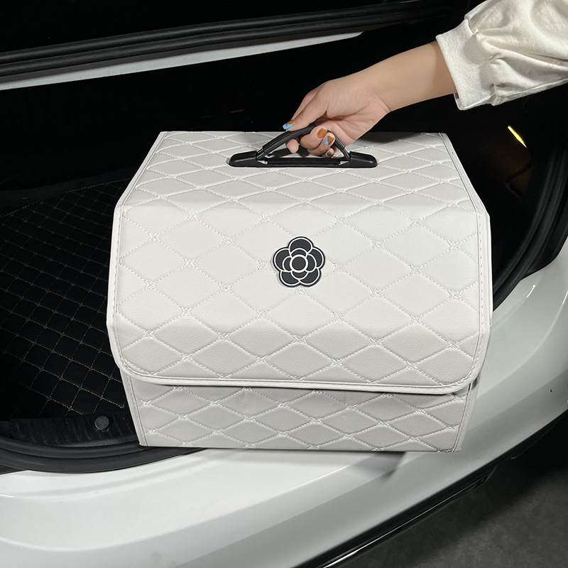 Car Trunk High-end Storage Box Foldable Car Storage Box Organizer Creative Car Interior Supplies Collection for Women 250711