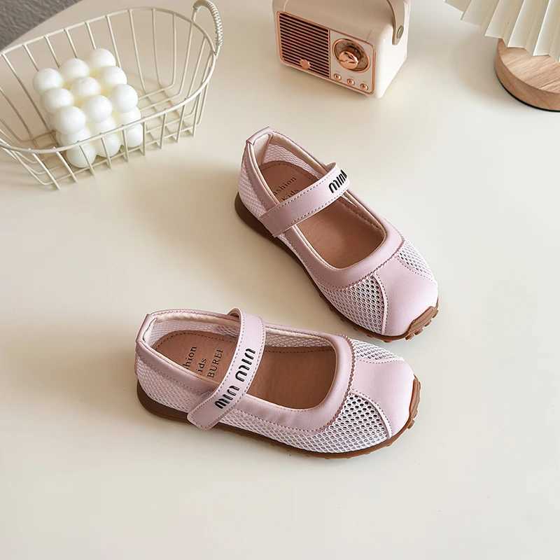 2025 Summer Childrens Girls Single Mesh Breathable Soft Soled Ballet-sle Shallow-mouth Single Shoes Kids Toddler Flat Shoes XJ250712
