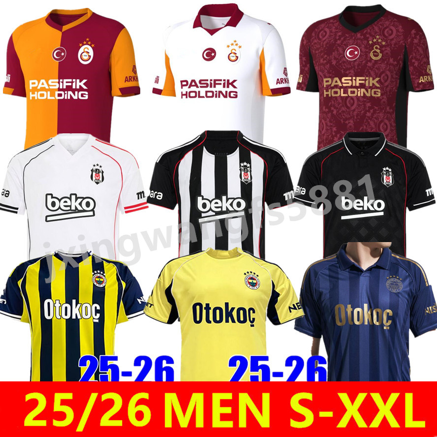2025 2026 Turkey Galatasaray home away Soccer Jerseys ICARDI ZIYECH 25 26 Besiktas ARDA GULER JOAO PEDRO Fenerbahce Mens Football Shirt Uniforms