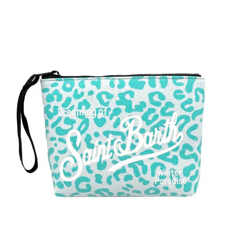 SAINT BARTH autumn and winter new handbag womens Clutch Bag leopard print canvas diving handbag