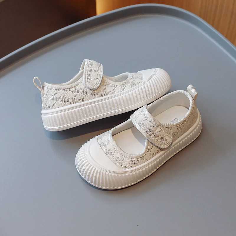 Children Canvas Shoes Summer Soft Hook Loop Baby Boys and Girls Casual Shoes 2023 New Kids Fashion Versatile Thousand Grid XJ250712