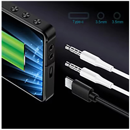 4 Inch UI MP4 Player MP3 Music Player Bluetooth 5.0 Touch Screen 16GB with Speaker 1080P Video Ebook Multi-Language Portable MP4