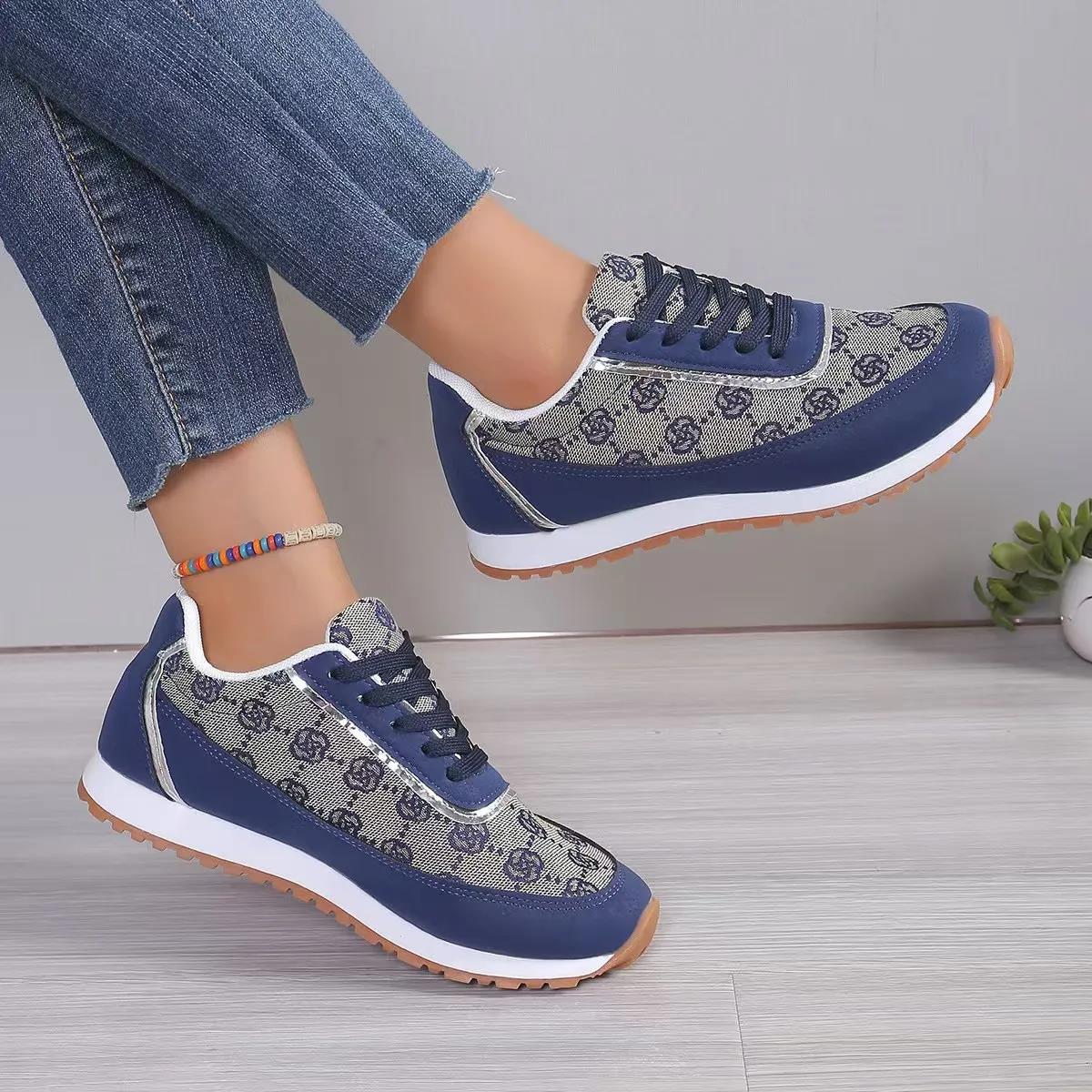 Free shipping 2025 designer New style casual shoes for womans sports shoes Round-toed shoes color-blocked flat sneakers