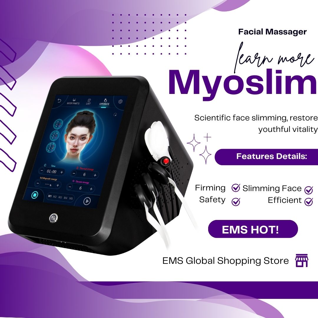 Myoslim Non-invasive rf Muscle Face RF Heat Energy Output Strong Pulsed Magnetic Lift Wrinkle Removal Machine Painless Salon