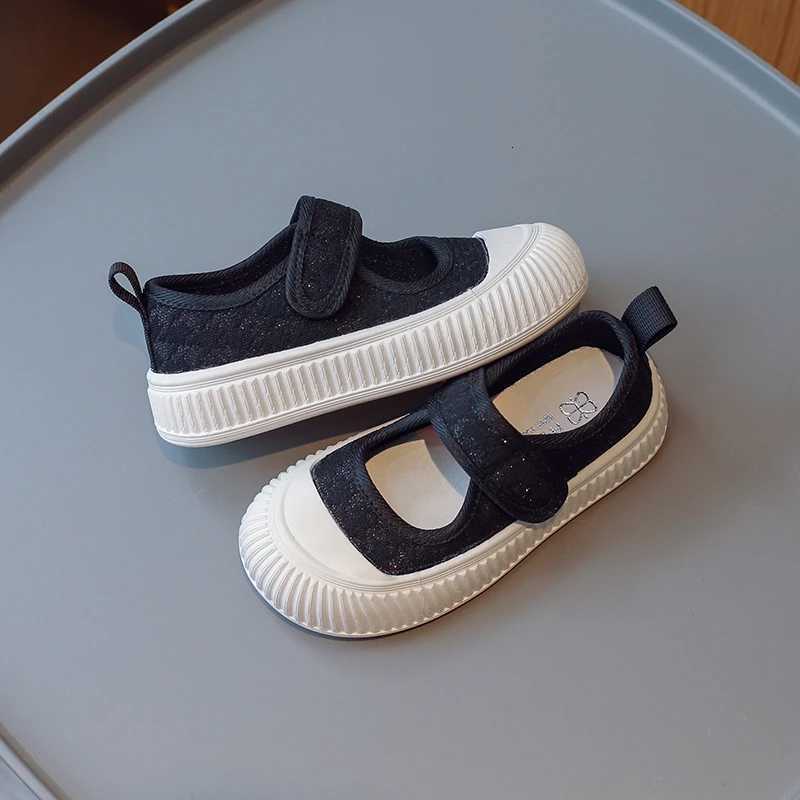 Children Canvas Shoes Summer Soft Hook Loop Baby Boys and Girls Casual Shoes 2023 New Kids Fashion Versatile Thousand Grid XJ250712