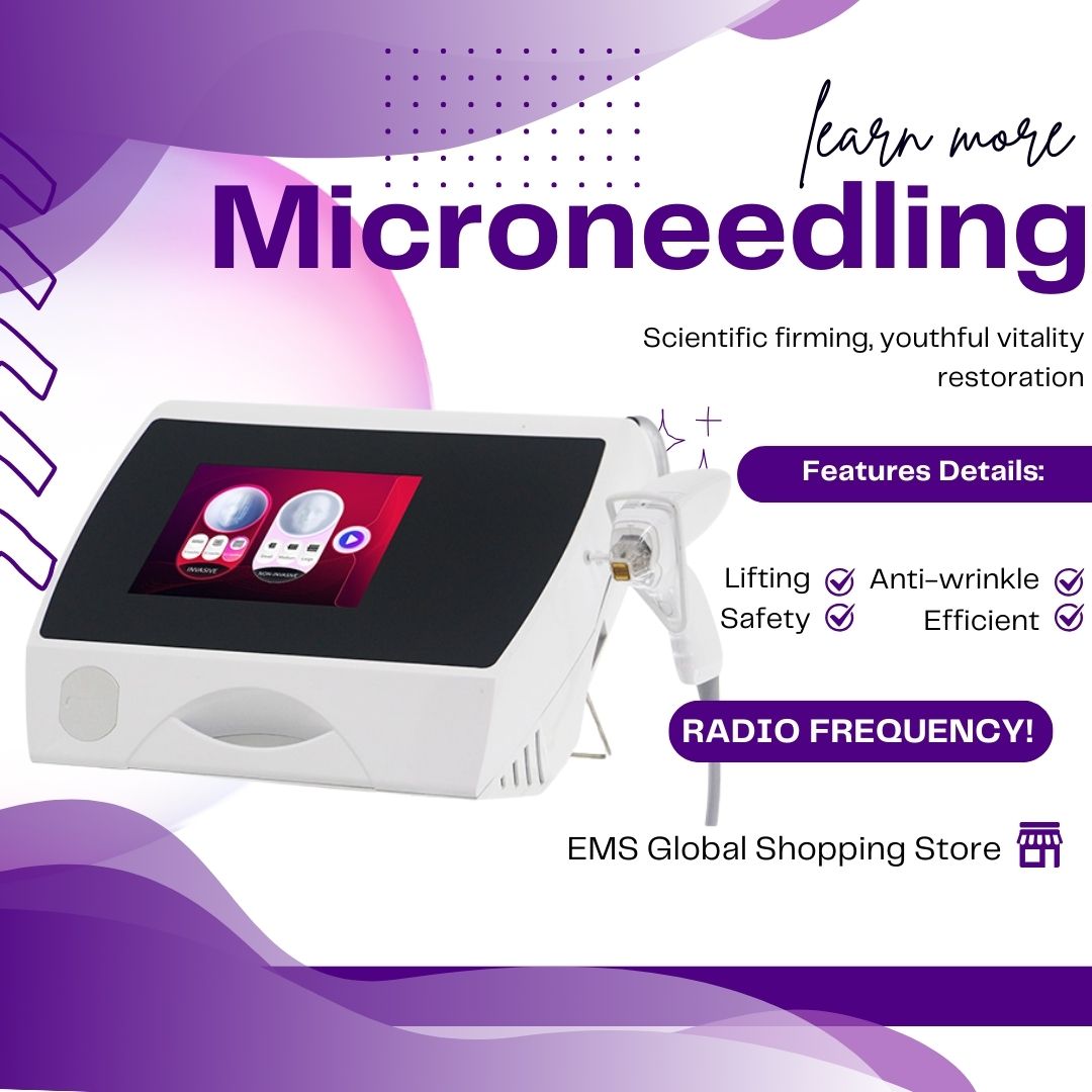 RF Facial Treatment Machine For Collagen Stimulation and Stretch Mark Reduction Spa RF Microneedling For Professionals