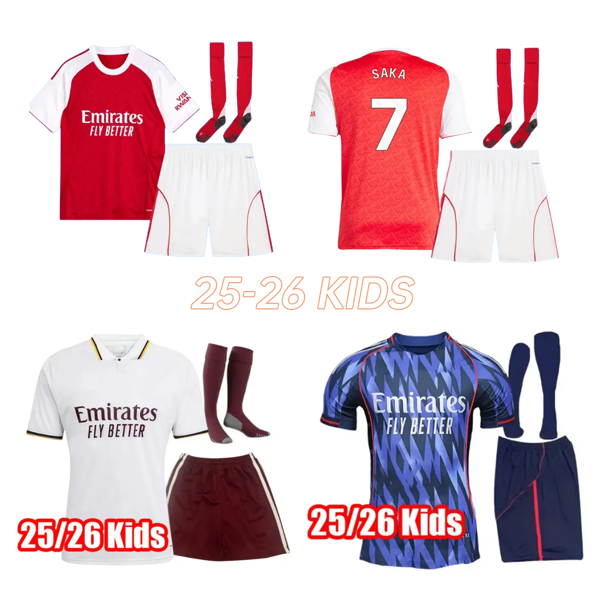 24 25 26 G.JESUS SAKA soccer jerseys ArSen kids football kits SMITH ROWE ODEGAARD TROSSARD MARTINELLI KIWIOR TOMIYASU 2025 football jersey