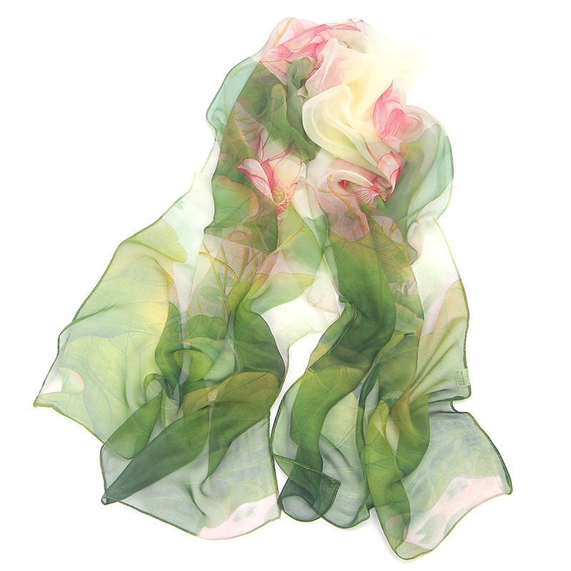 K1327 Foreign trade new scarf women spring and summer printed Georgette scarf gift activity small silk scarf European and American fashion all-match b