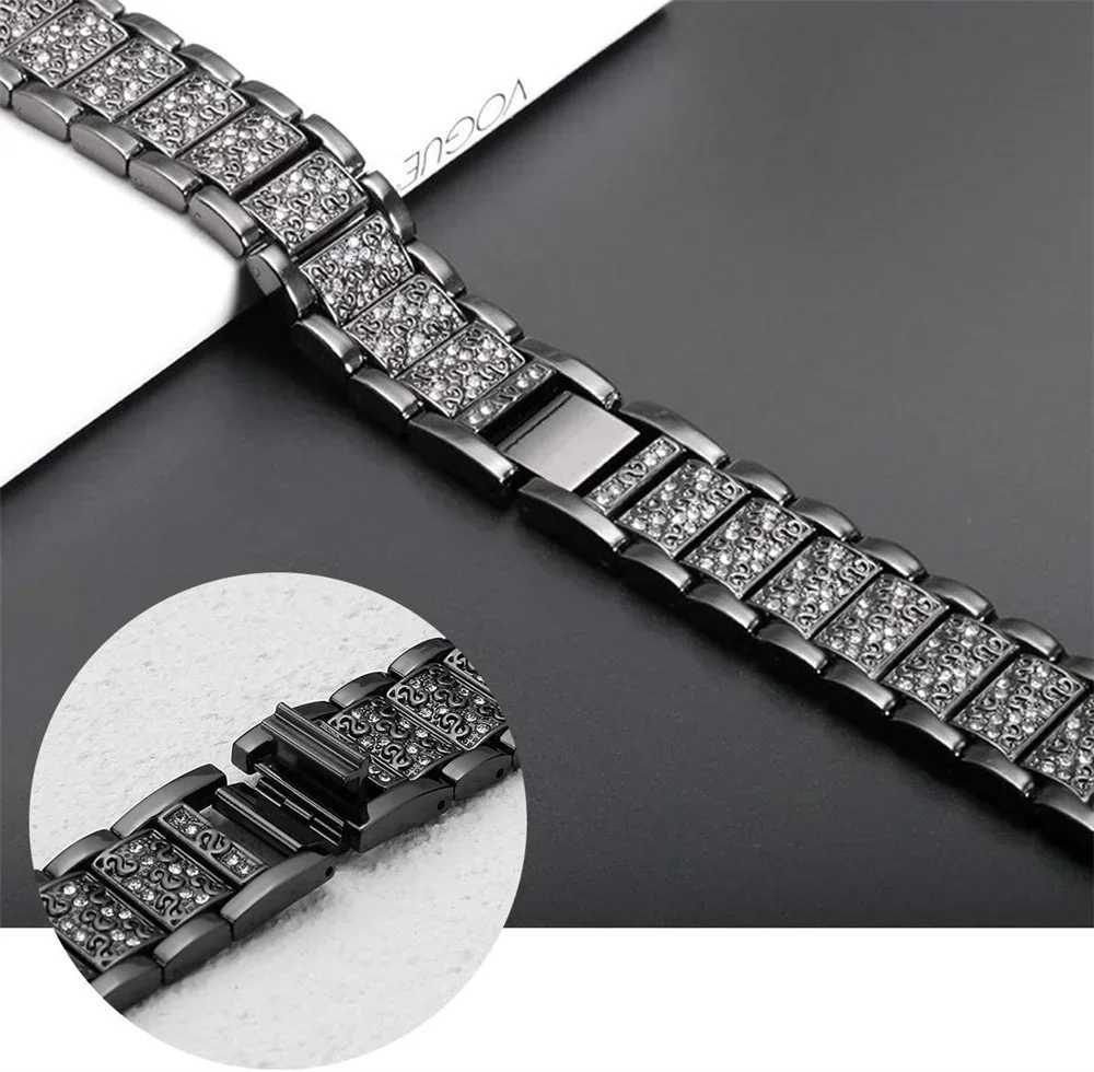 Diamond strap for Samsung Galaxy 7/FE/6/4/Classic/5/pro 45mm 44mm 40mm Metal mm 20mm link Bracelet huei gt 4-3-2 band watchband Y250712