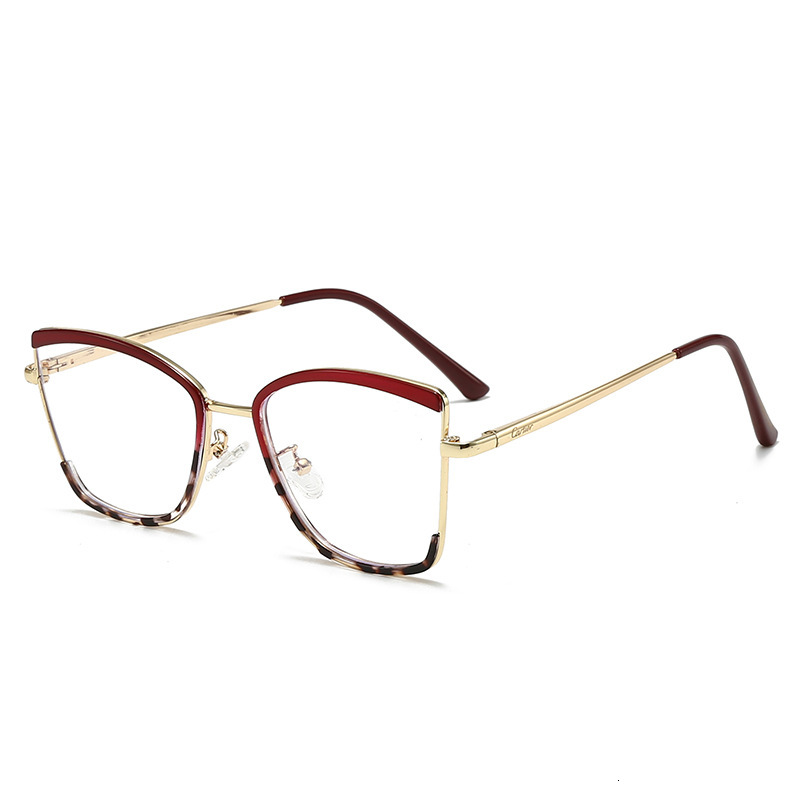 Designer Luxury Glasses, Personalized Patchwork Color Blocks, Women's Anti-blue Light Glasses, Fashionable Look, Metal Glasses, Sunglasses