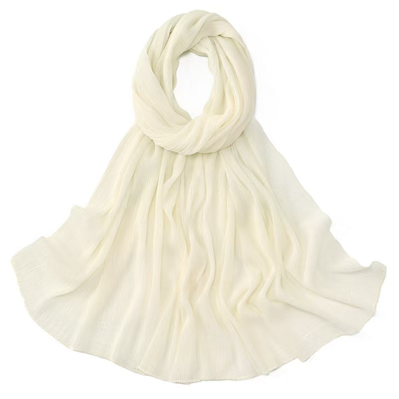 T1193 new polyester crepe long scarf ladies solid color thin breathable scarf spring and summer soft and comfortable headscarf