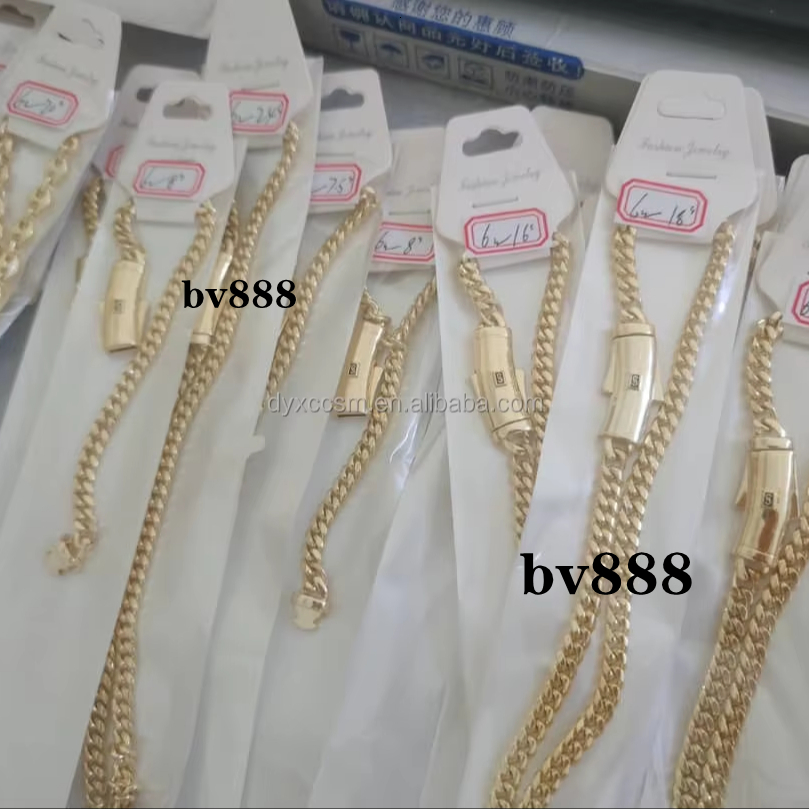 2025 Trend Cadlet Necklet Collana 6Mm 14K 14K Gold Cuban Catena Cuban Manaco Co…
