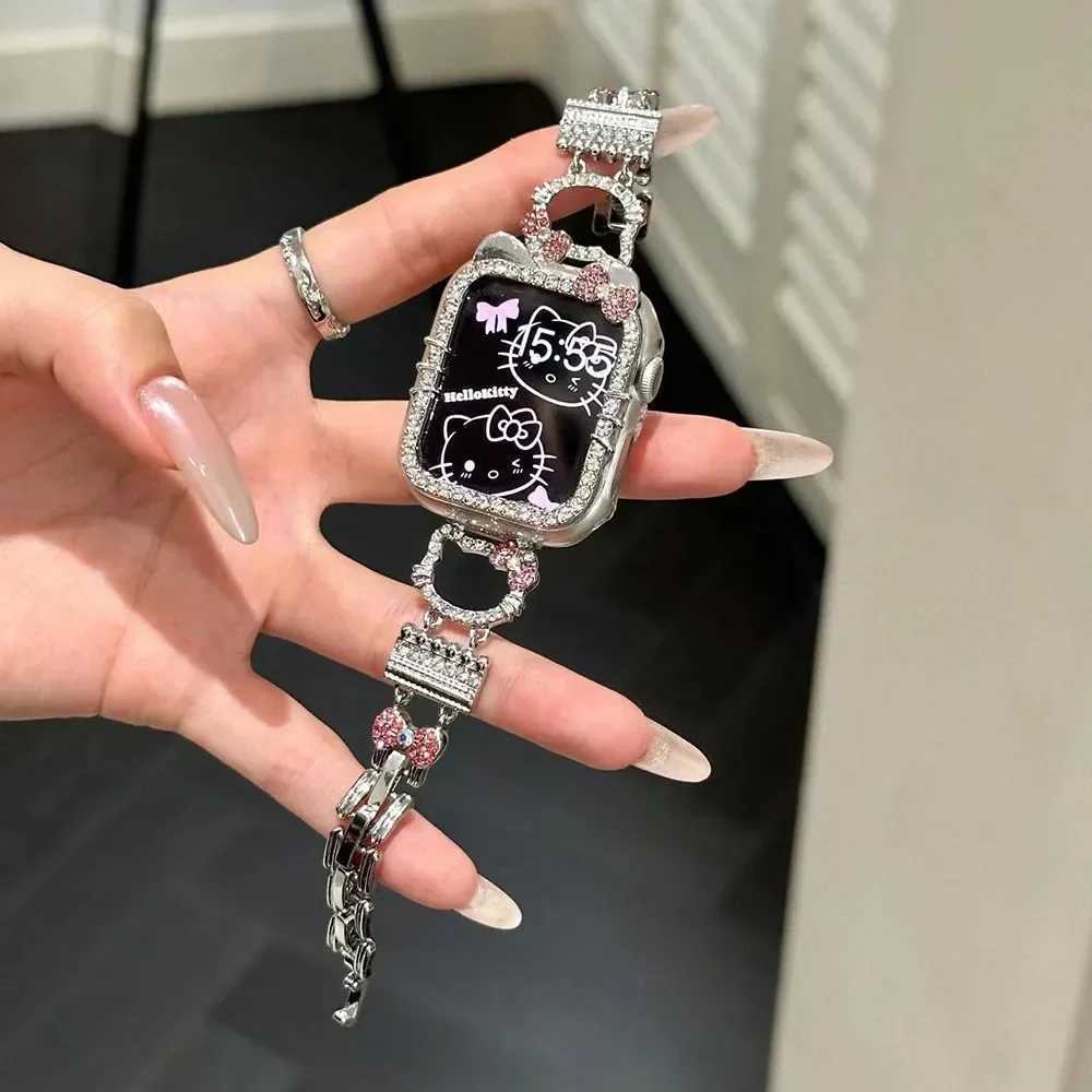 Bling Cartoon For ple tra Series 38/40/41mm Str Girls Birthday Gift Suitable For I 42/44/45mm Case watchband Y250712