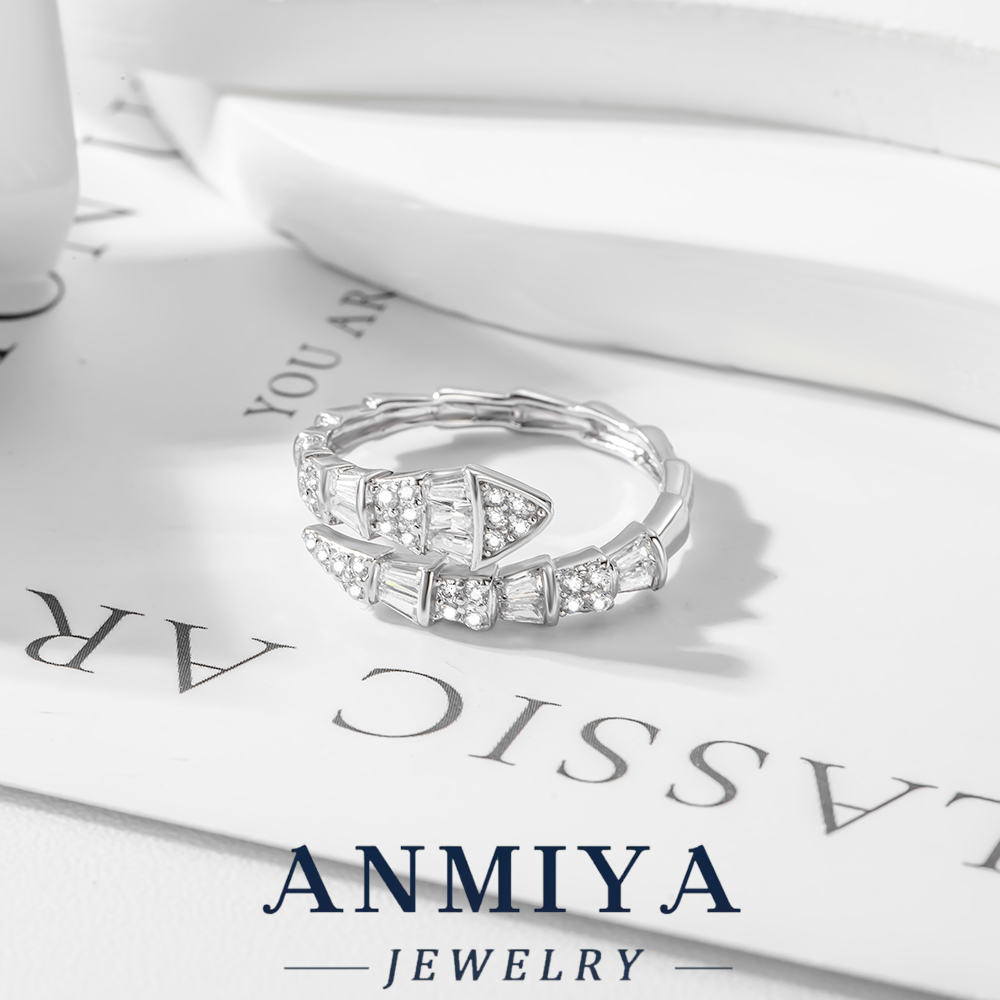 Wholesale S925 Slim Snake Ring Diamond-Cut Unisex Jewelry Bulk Stock for Daily/Party/Stacking Wear