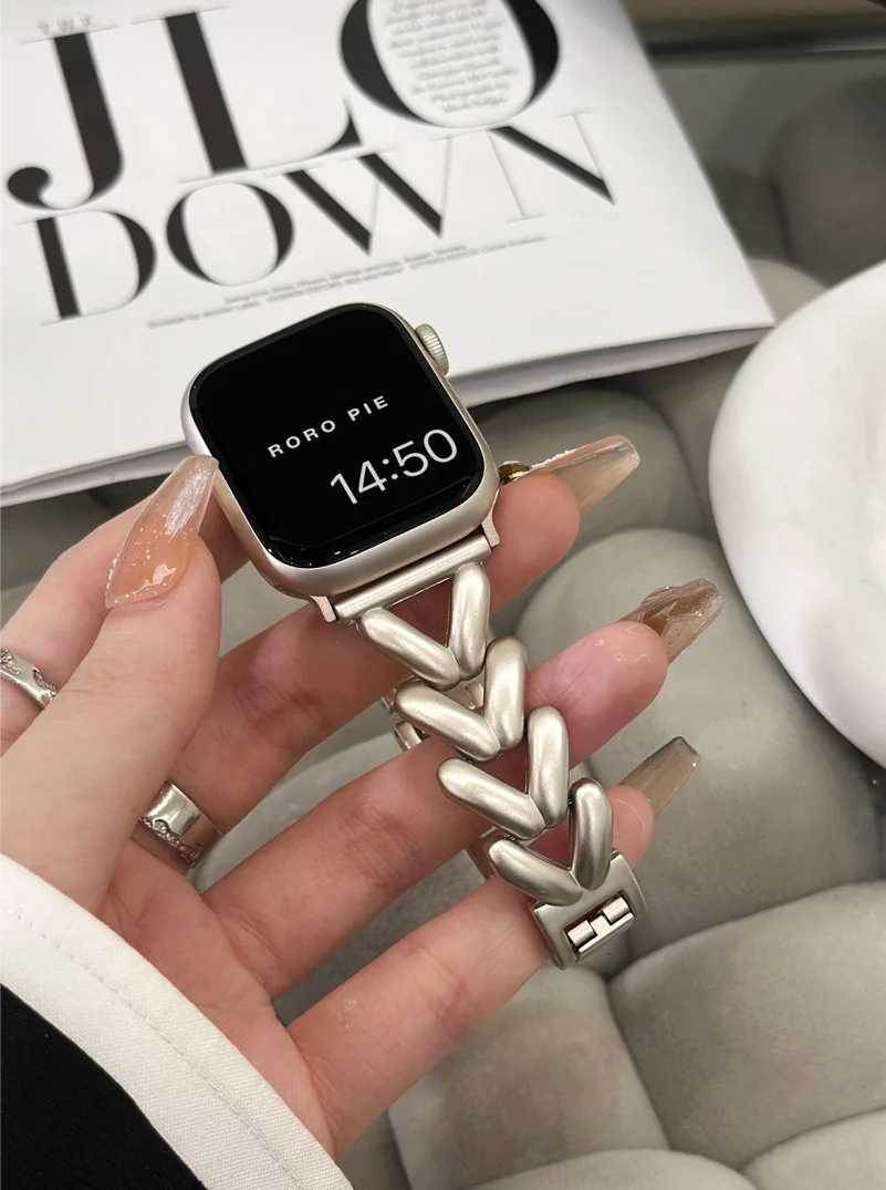 Metal Strap for ple se 40mm Band 44mm 45 38 41 42 49mm Bracelet for i Series 9 tra 8 7 6 5 4 3 watchband Y250712