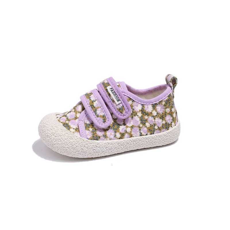 24Autumn New Floral Canvas Shoe Fashion Casual Shoes for Girls Toddler Walking Shoes Kid Sports Shoes Kid Shoes XJ250712