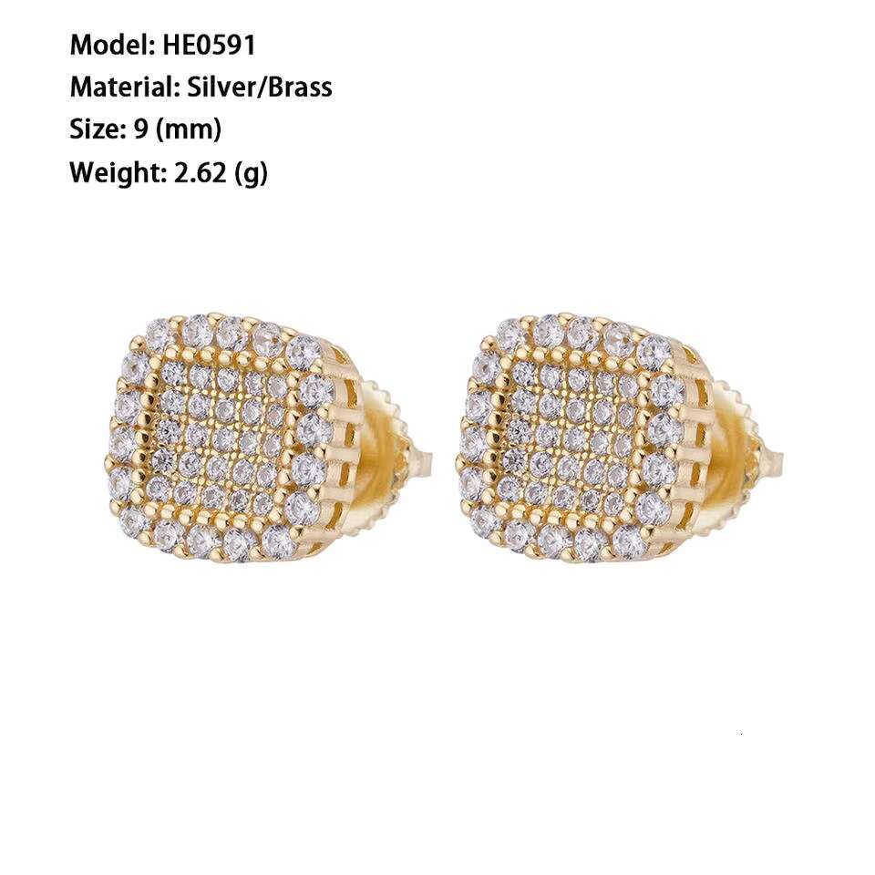 Sophisticated Mens' 1/5ct Round Brilliant Cut Gemstone Hoop Pendant Necklace