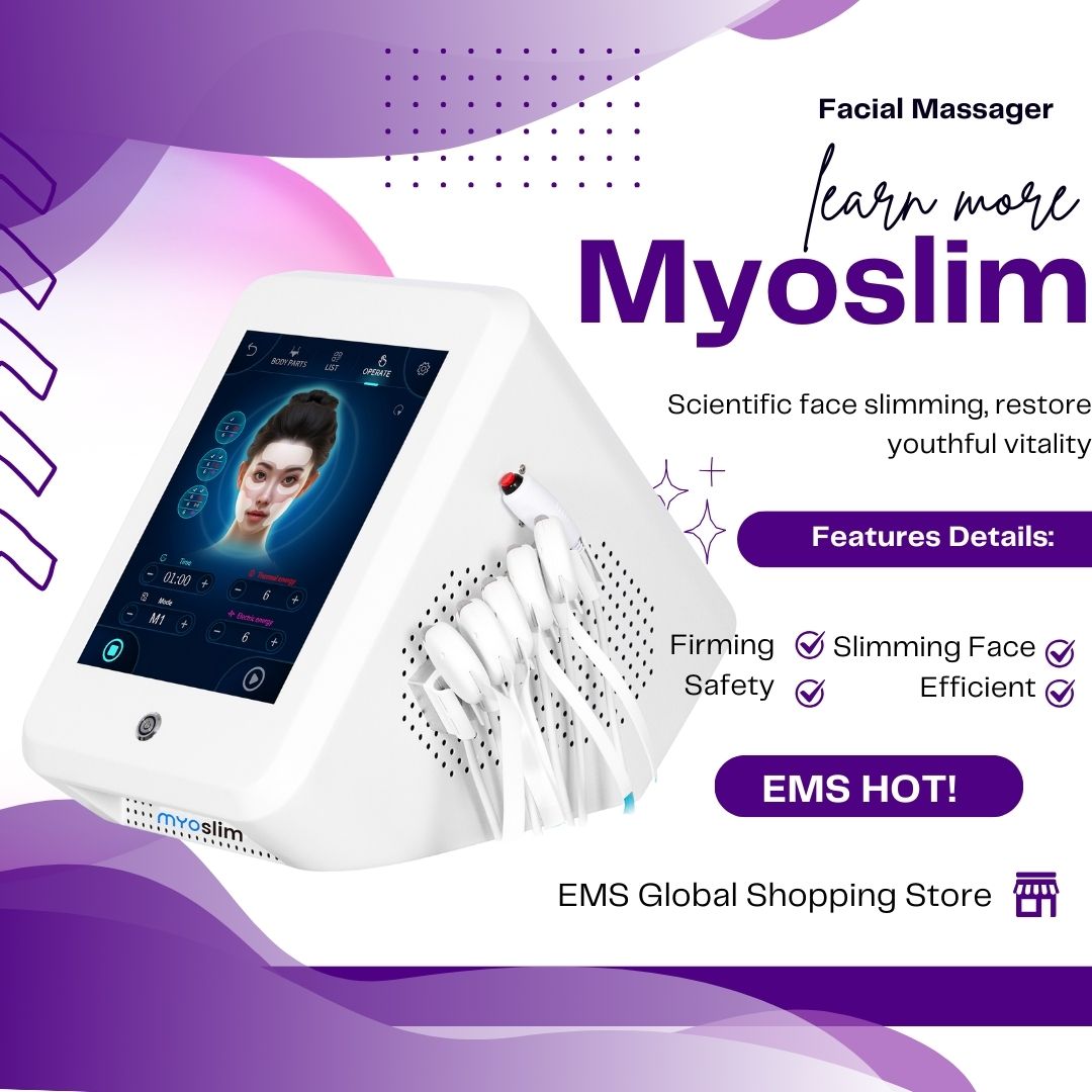Portable EMS MYOslim RF Electromagnetic Muscle Building Face Lifter Skin Firming Wrinkle Removal Device for Beauty & Health