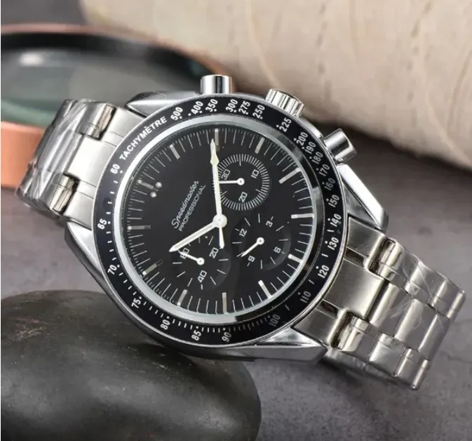 Sea master 007 Professional Stainless Steel Wrist Watches for Men speed master Mens Watches All Dial Work Quartz birthday gifts Watch Stopwatch 300 og83