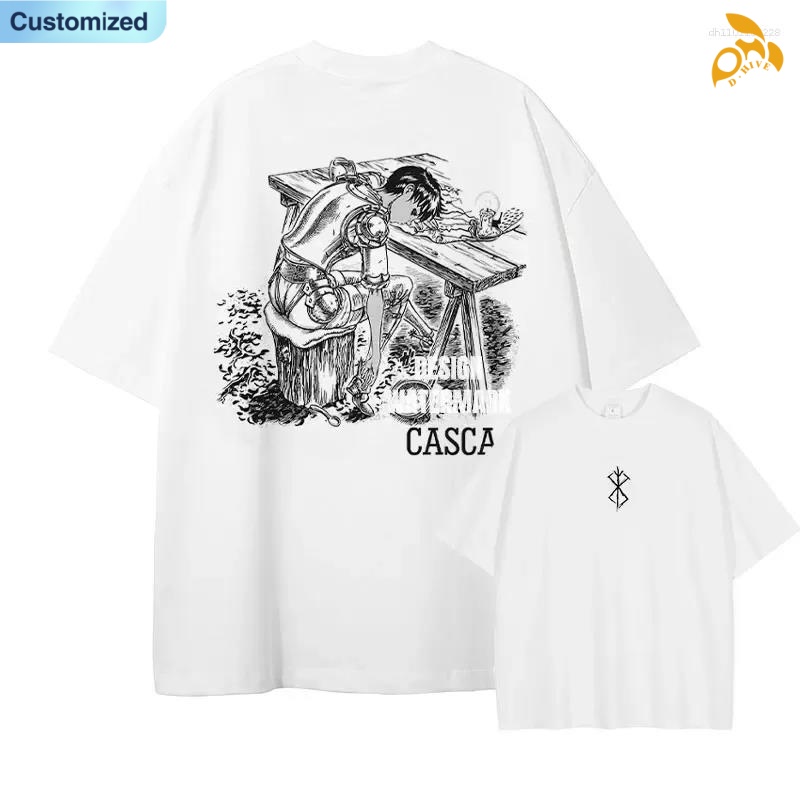 free shipping of customized 180g men's hot stamping comfortable T-shirt with Anime pattern from US