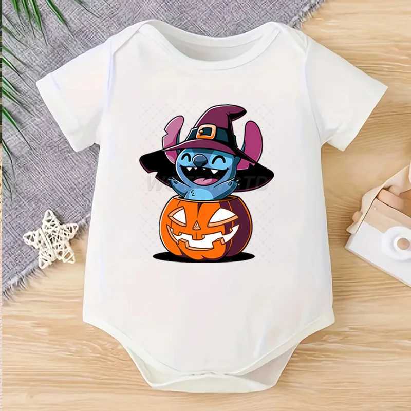 ute Stitch Newborn Girl Boy Bodysuits Pumpkin Stitch Halloween Design Infant Cotton Jumpsuit Cute Gift for Baby Onesie Bodysuit W250712