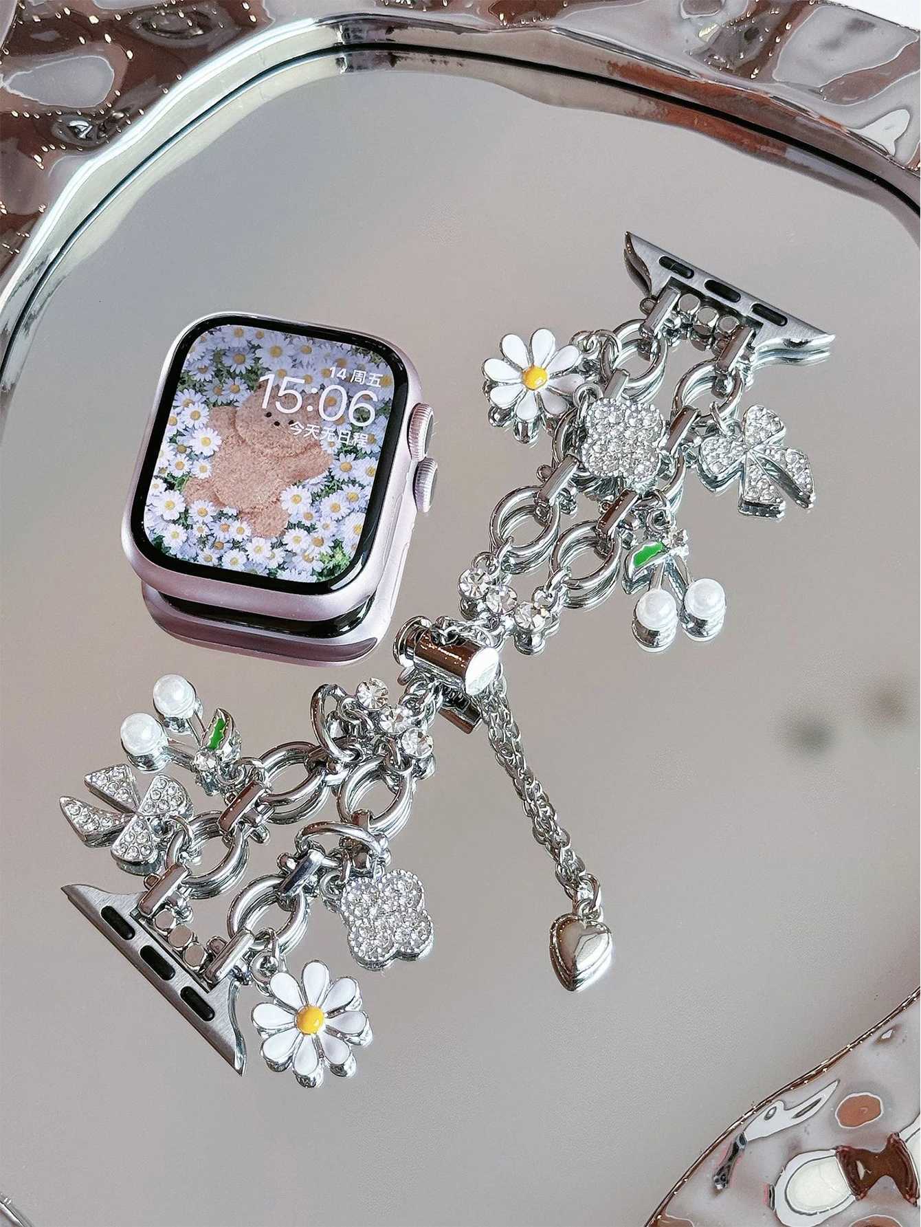 1pc Luxury Rhinestone Dual Str Bands Compatible With 38/40/41/42/44/45/46/49mm ple tra/SE/Series watchband Y250712