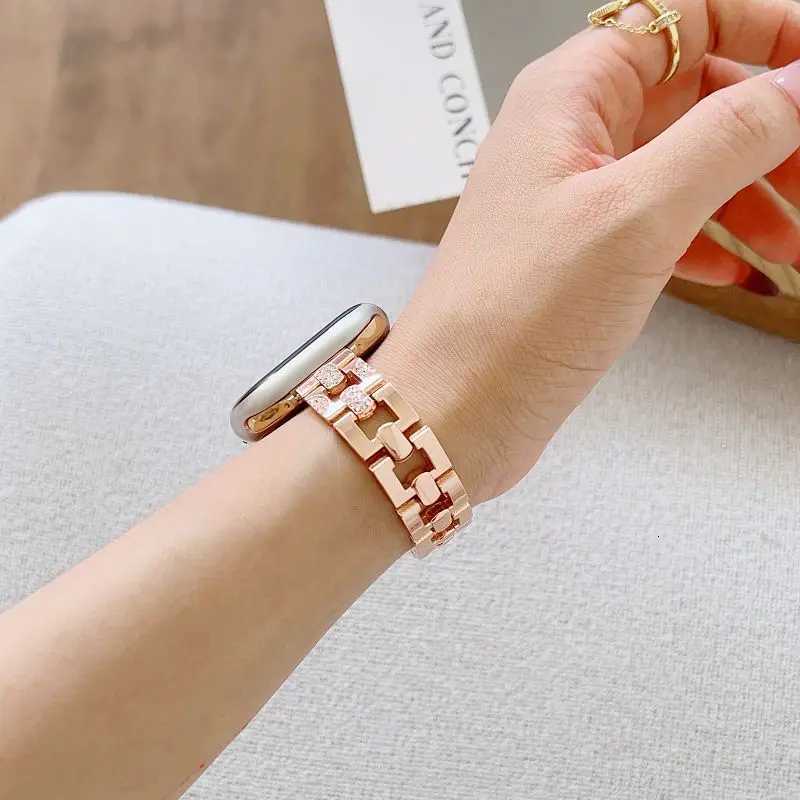 bling Metal Band for ple Bands 38/40/41/42/44/45/46/49mm Elegant Diamond Dry Str for i Series SE/10/9/8/7/6/5 watchband Y250712