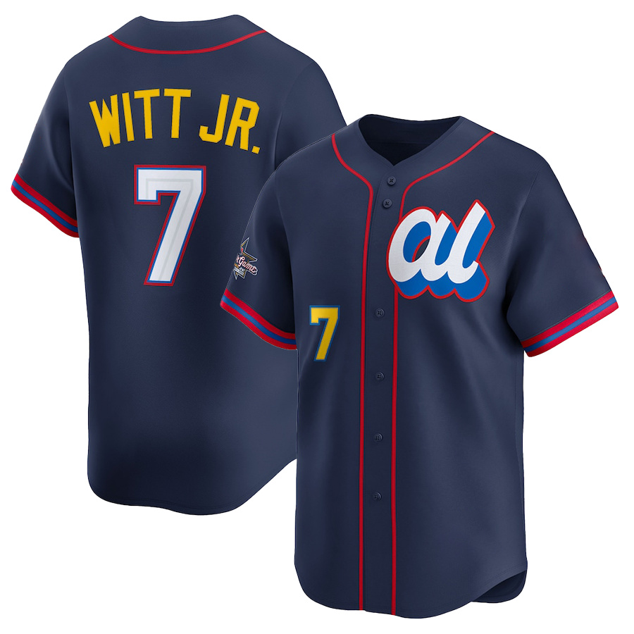 2025 All-Star Baseball Jerseys 7 Bobby Witt Jr 99 Aaron Judge Vladimir Guerrero Jr Alex Bregman Max Fried Yusei Kikuchi Alejandro Kirk Randy Arozarena Jacob Wilson