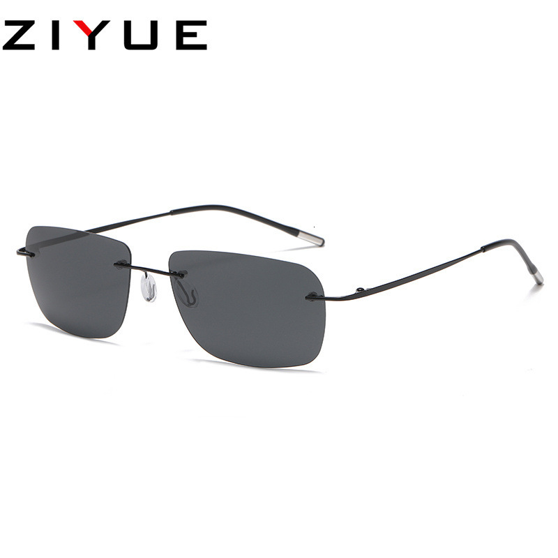 Designer's luxury glasses New Ultra-Light Frameless Photochromic Sunglasses for Men Driving Night Vision Polarized Sunglasses UV Protection Sungl